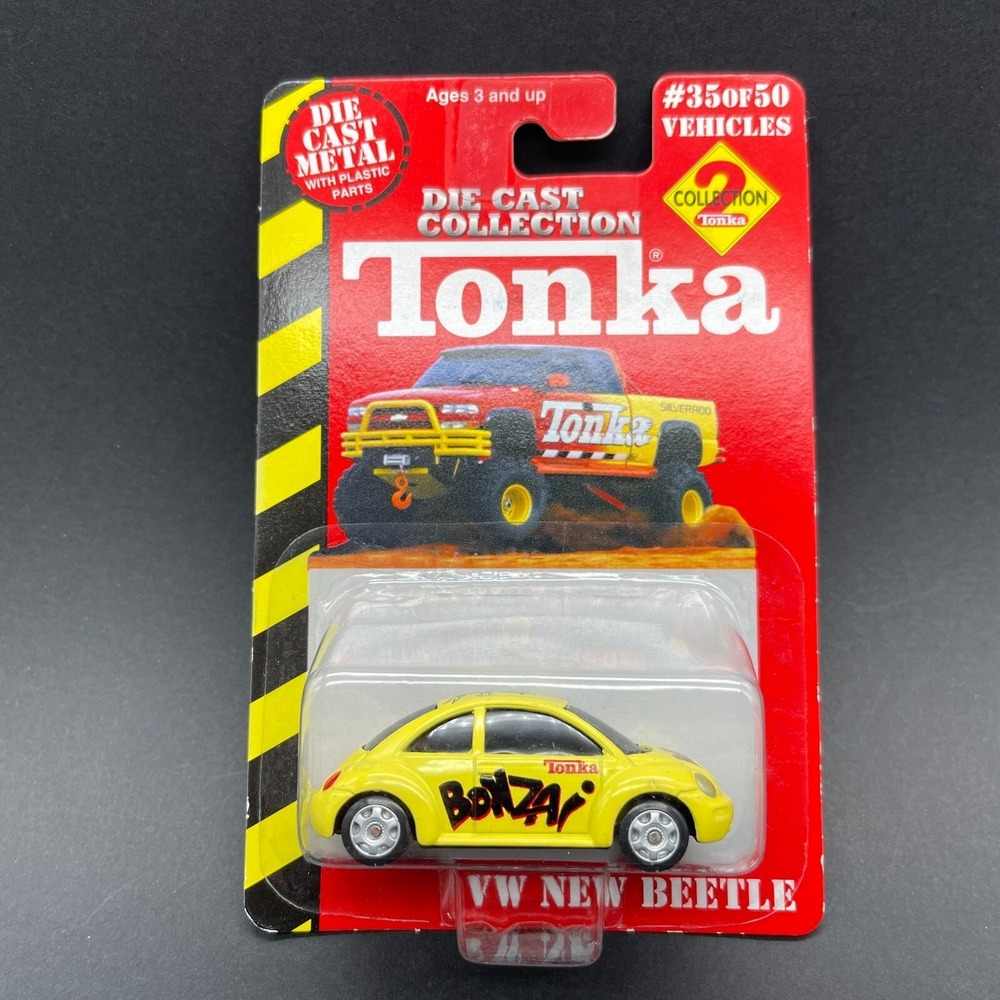Maisto Tonka Bonzai Volkswagen VW New Beetle Bug Car Yellow Diecast 1/64 #35